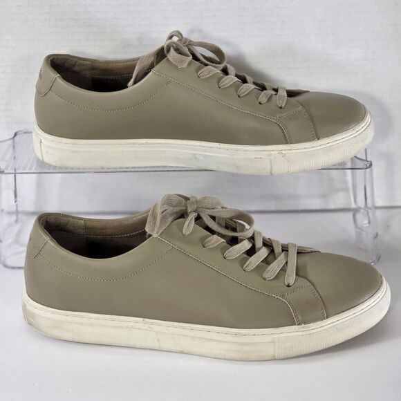 New Republic Kurt Sneakers Men 11.5 Leather Taupe Minimalist Preppy Casual Shoes